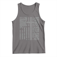 Wrestling Christian Vintage Patriotic American Flag Tank Top