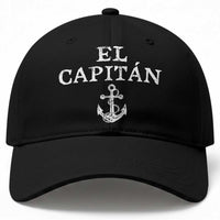 El Capitan Baseball Cap Funny Boat Captain Vintage Anchor