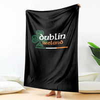 Dublin Ireland Throw Blanket Irish City Souvenir St Patricks Day Celtic Shamrock