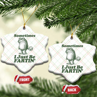 Sometimes I Just Be Fartin Funny Frog Ceramic Ornament