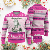 Sometimes I Just Be Fartin Funny Frog Ugly Christmas Sweater