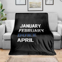 January February Duke April Throw Blanket Basketball Game Day