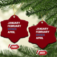 January February Duke April Ceramic Ornament Basketball Game Day