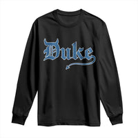 Duke Gothic Throwback Long Sleeve Shirt Game Day for Sports Fan