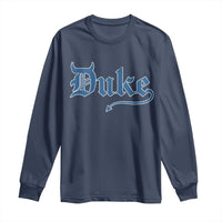 Duke Gothic Throwback Long Sleeve Shirt Game Day for Sports Fan