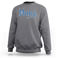 Duke Gothic Throwback Sweatshirt Game Day for Sports Fan