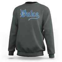 Duke Gothic Throwback Sweatshirt Game Day for Sports Fan
