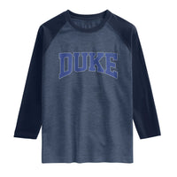 Duke Bold Script Name Sports Fans Raglan Shirt