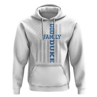 God Family Duke Hoodie Blue Game Day Vintage American Flag