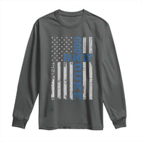 God Family Duke Long Sleeve Shirt Blue Game Day Vintage American Flag