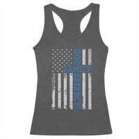 God Family Duke Racerback Tank Top Blue Game Day Vintage American Flag