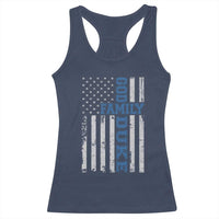 God Family Duke Racerback Tank Top Blue Game Day Vintage American Flag