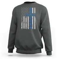 God Family Duke Sweatshirt Blue Game Day Vintage American Flag