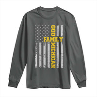 God Family Michigan Long Sleeve Shirt Game Day Vintage American Flag