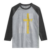 God Family Michigan Raglan Shirt Game Day Vintage American Flag