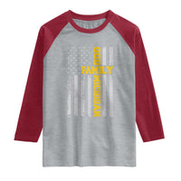 God Family Michigan Raglan Shirt Game Day Vintage American Flag