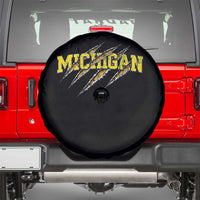 Michigan Fan Spare Tire Cover MI State Sports Game Day Scratch Mark