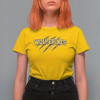Wolverine Lover Sports Game Day Scratch Mark T Shirt For Women