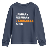 January February Tennessee April Youth Sweatshirt Basketball Game Day