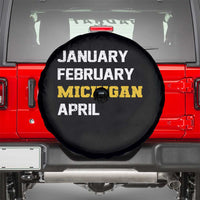 January February Michigan April Spare Tire Cover Basketball Game Day