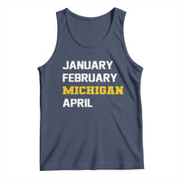 January February Michigan April Tank Top Basketball Game Day