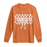 Tennessee Fan Long Sleeve Shirt TN State Sport Coquette Bow Checkered Design Game Day