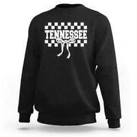 Tennessee Fan Sweatshirt TN State Sport Coquette Bow Checkered Design Game Day