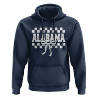 Alabama Fan Hoodie AL State Sport Coquette Bow Checkered Design Game Day