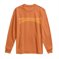 Tennessee Fan Long Sleeve Shirt Orange Bold Sport State Letters Game Day