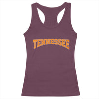 Tennessee Fan Racerback Tank Top Orange Bold Sport State Letters Game Day