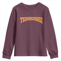 Tennessee Fan Youth Sweatshirt Orange Bold Sport State Letters Game Day