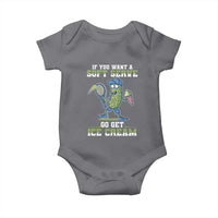 Funny Pickeball Baby Onesie If You Want A Soft Serve Go Get Ice Cream Paddle - Wonder Print Shop