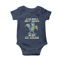 Funny Pickeball Baby Onesie If You Want A Soft Serve Go Get Ice Cream Paddle - Wonder Print Shop