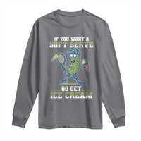 Funny Pickeball Long Sleeve Shirt If You Want A Soft Serve Go Get Ice Cream Paddle - Wonder Print Shop
