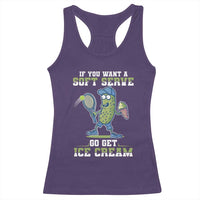 Funny Pickeball Racerback Tank Top If You Want A Soft Serve Go Get Ice Cream Paddle - Wonder Print Shop