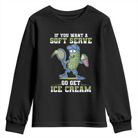 Funny Pickeball Youth Sweatshirt If You Want A Soft Serve Go Get Ice Cream Paddle - Wonder Print Shop