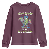 Funny Pickeball Youth Sweatshirt If You Want A Soft Serve Go Get Ice Cream Paddle - Wonder Print Shop