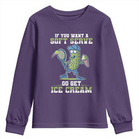 Funny Pickeball Youth Sweatshirt If You Want A Soft Serve Go Get Ice Cream Paddle - Wonder Print Shop