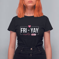 Friday Lovers T Shirt For Women Funny Happy Fri Yay - Wonder Print Shop