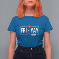 Friday Lovers T Shirt For Women Funny Happy Fri Yay - Wonder Print Shop