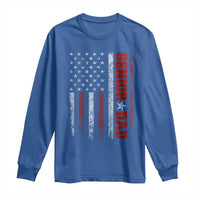 Senior Dad Long Sleeve Shirt Graduate Proud Dad Class of 2025 Vintage American Flag
