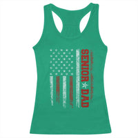 Senior Dad Racerback Tank Top Graduate Proud Dad Class of 2025 Vintage American Flag