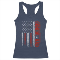 Senior Dad Racerback Tank Top Graduate Proud Dad Class of 2025 Vintage American Flag