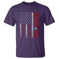 Senior Dad T Shirt Graduate Proud Dad Class of 2025 Vintage American Flag