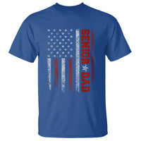 Senior Dad T Shirt Graduate Proud Dad Class of 2025 Vintage American Flag