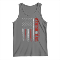 Senior Dad Tank Top Graduate Proud Dad Class of 2025 Vintage American Flag