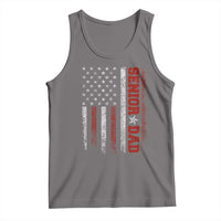 Senior Dad Tank Top Graduate Proud Dad Class of 2025 Vintage American Flag