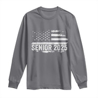 Senior 2025 Graduation Long Sleeve Shirt Class Of 2025 Vintage American Flag