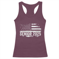 Senior 2025 Graduation Racerback Tank Top Class Of 2025 Vintage American Flag