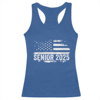 Senior 2025 Graduation Racerback Tank Top Class Of 2025 Vintage American Flag